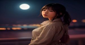 都市题材紳士漫畫封面，夜晚霓虹灯街道上的都市男女主角，现代感强烈